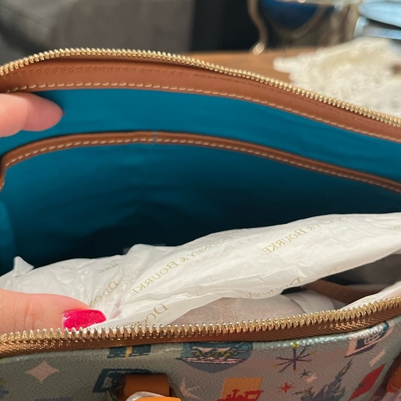 Disney Dooney and Bourke Fantasyland Zip Satchel - Picture 10 of 14